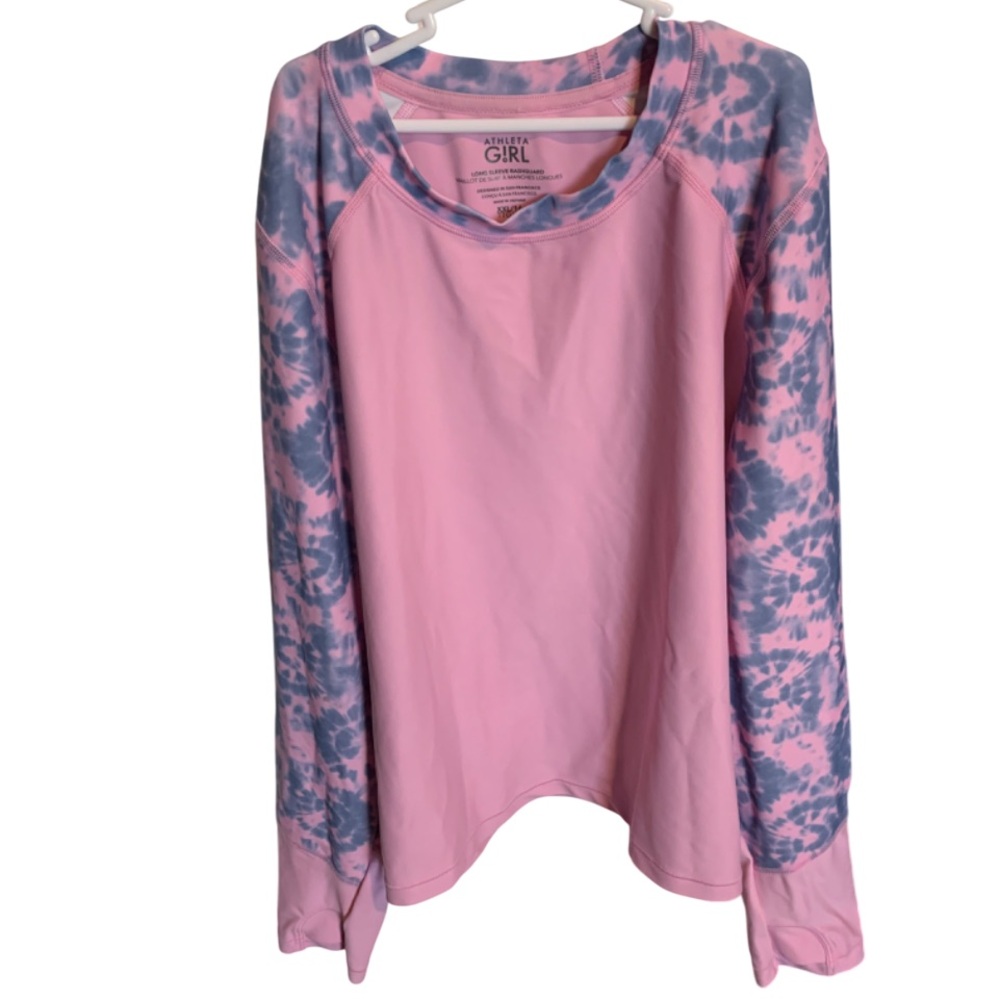 🎉HP🎉 Athleta Pink and Blue Long Sleeve Rashguard
